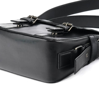 Yves Saint Laurent Black Calfskin Belt Crossbody Bag