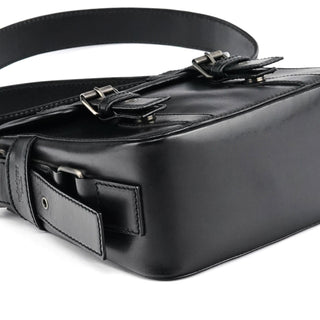 Yves Saint Laurent Black Calfskin Belt Crossbody Bag