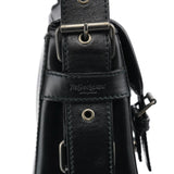 Yves Saint Laurent Borsa a tracolla Belt in pelle di vitello nera