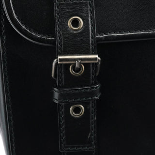 Yves Saint Laurent Black Calfskin Belt Crossbody Bag