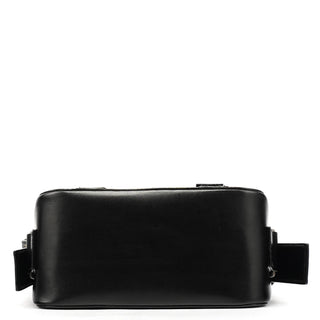 Yves Saint Laurent Black Calfskin Belt Crossbody Bag