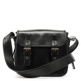 Yves Saint Laurent Borsa a tracolla Belt in pelle di vitello nera