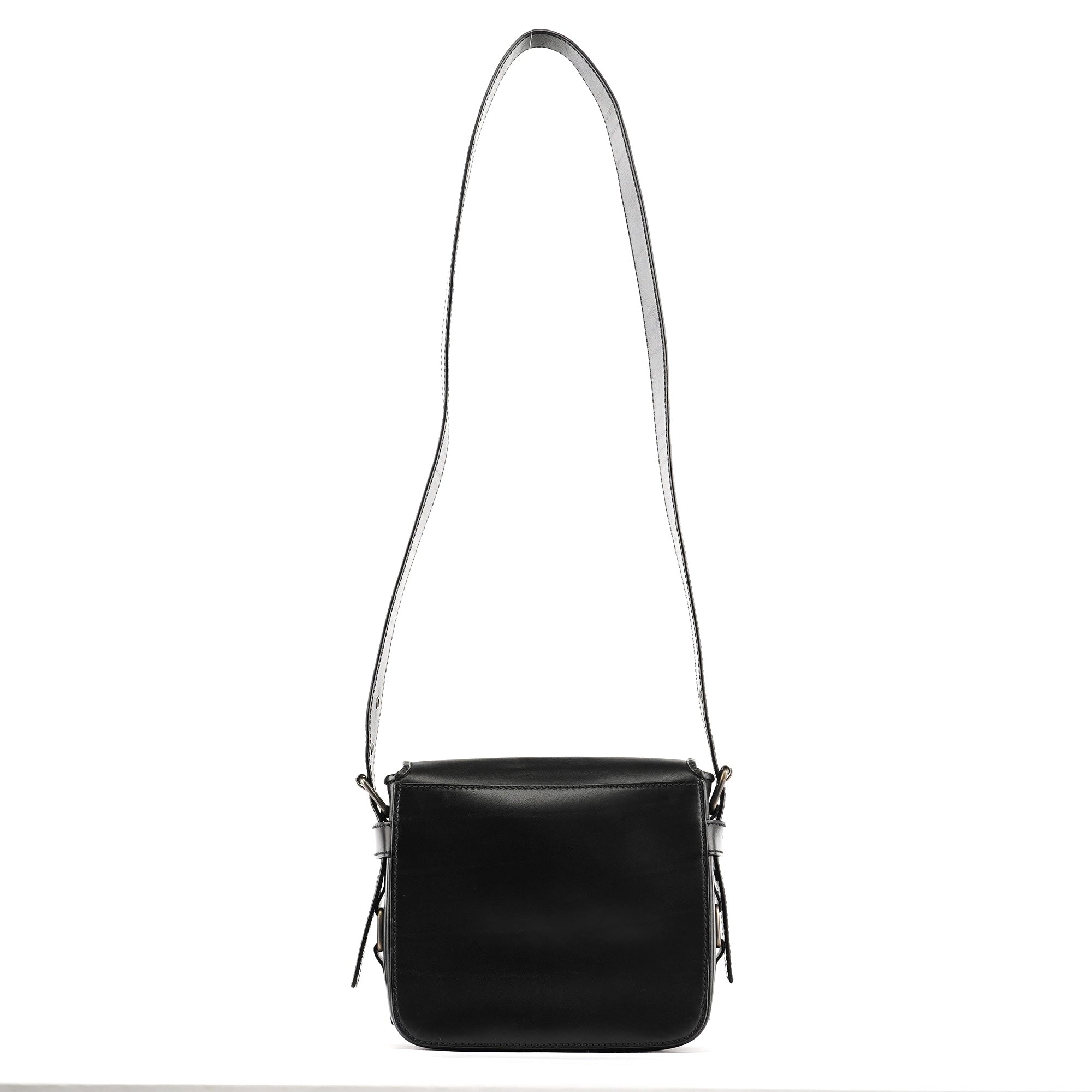 Yves Saint Laurent Borsa a tracolla Belt in pelle di vitello nera