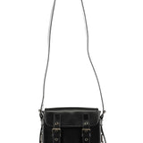 Yves Saint Laurent Borsa a tracolla Belt in pelle di vitello nera