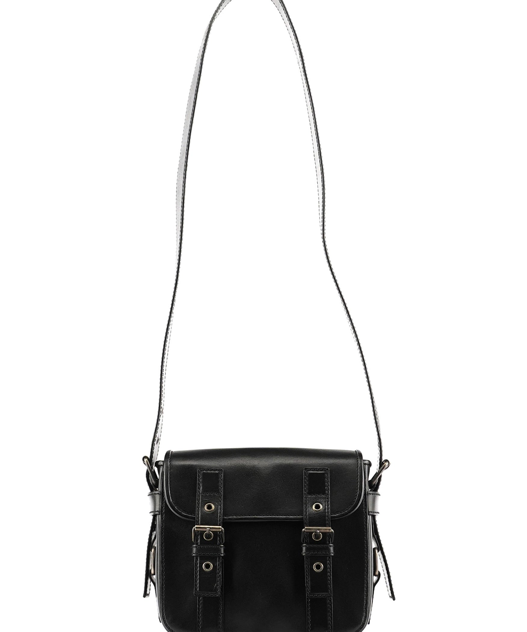 Yves Saint Laurent Bolso bandolera Belt de piel de becerro negra