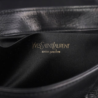 Yves Saint Laurent Black Calfskin Clutch Bag