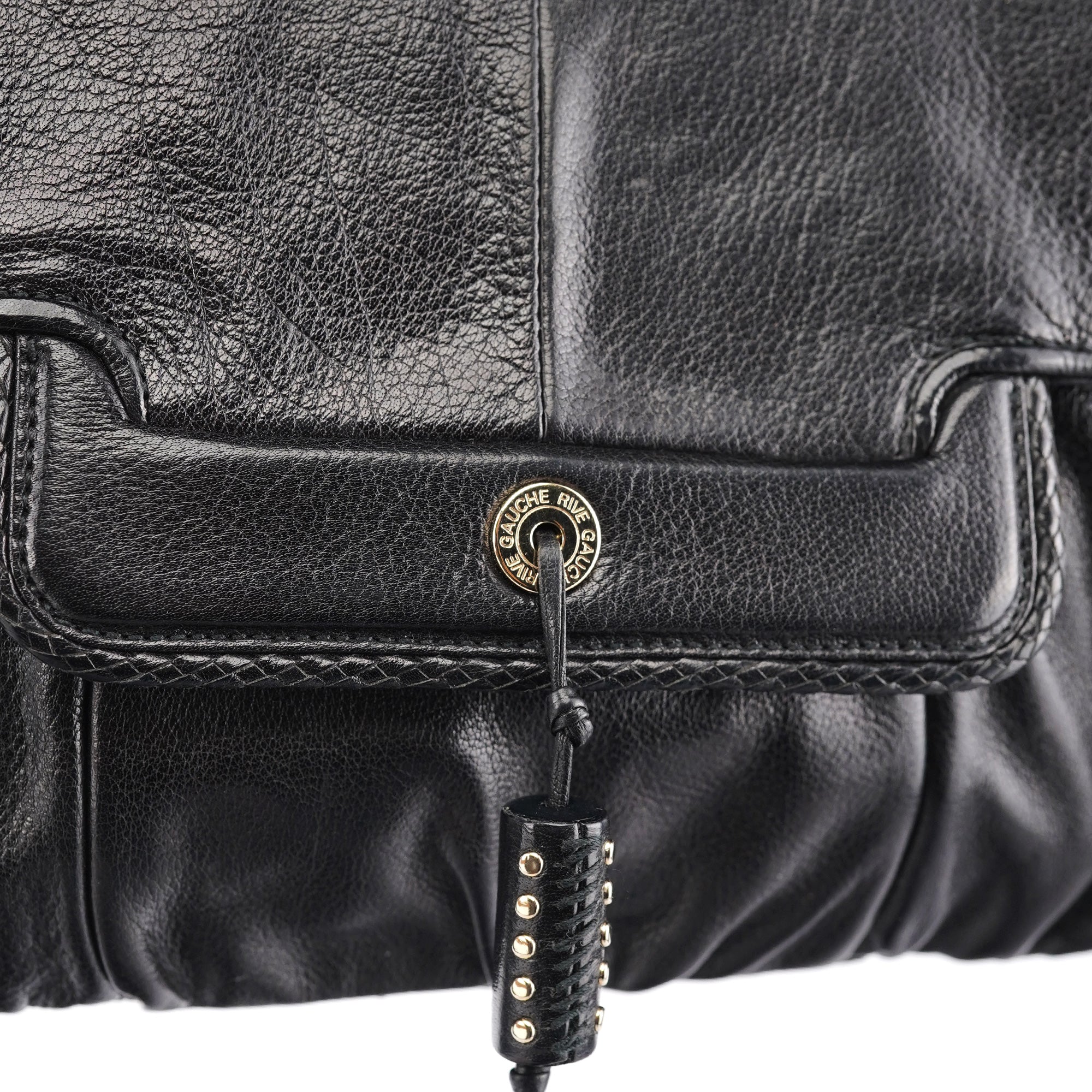 Yves Saint Laurent Black Calfskin Clutch Bag