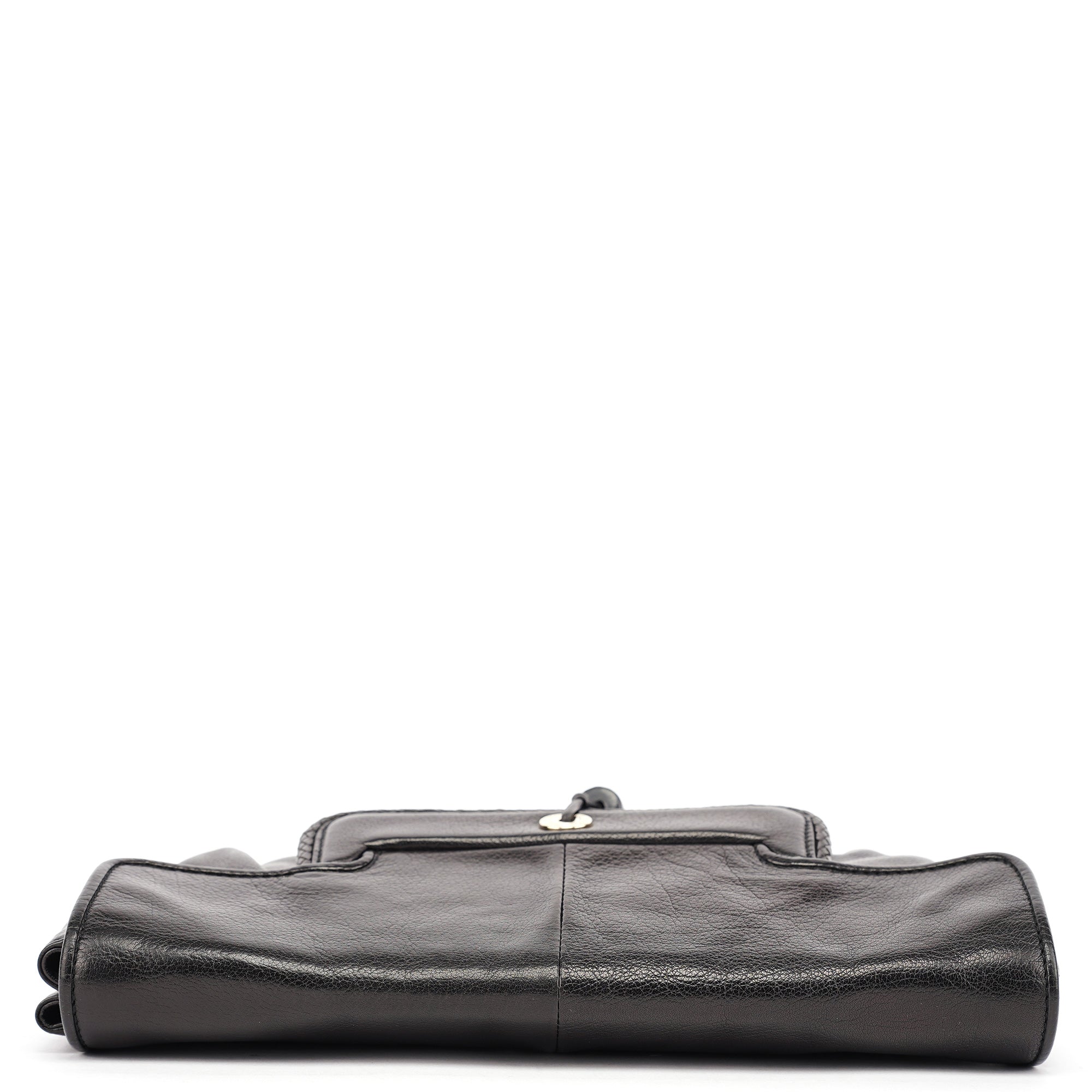 Yves Saint Laurent Black Calfskin Clutch Bag
