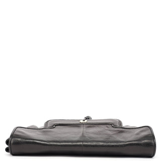 Yves Saint Laurent Black Calfskin Clutch Bag