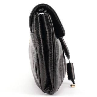Yves Saint Laurent Black Calfskin Clutch Bag