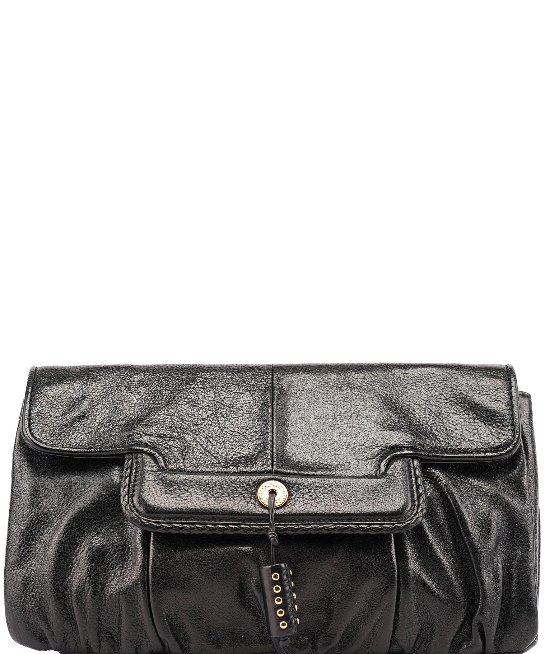 Yves Saint Laurent Black Calfskin Clutch Bag