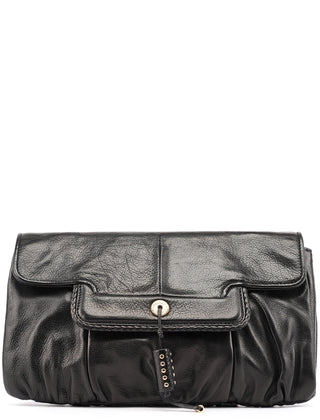 Yves Saint Laurent Black Calfskin Clutch Bag