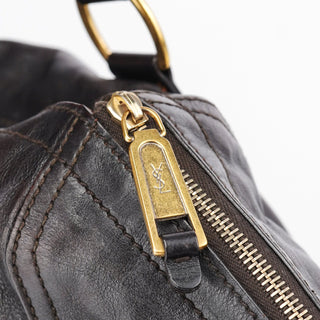 Yves Saint Laurent Black Calfskin Downtown Tote Bag