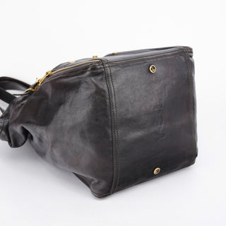 Yves Saint Laurent Black Calfskin Downtown Tote Bag