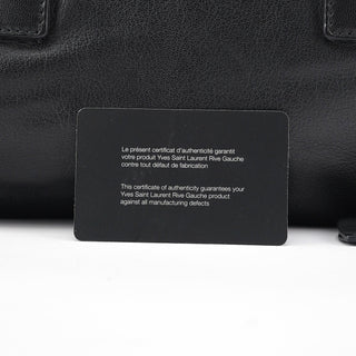 Yves Saint Laurent Black Calfskin Leather Muse Tote Bag