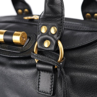 Yves Saint Laurent Black Calfskin Leather Muse Tote Bag