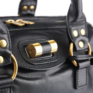 Yves Saint Laurent Black Calfskin Leather Muse Tote Bag