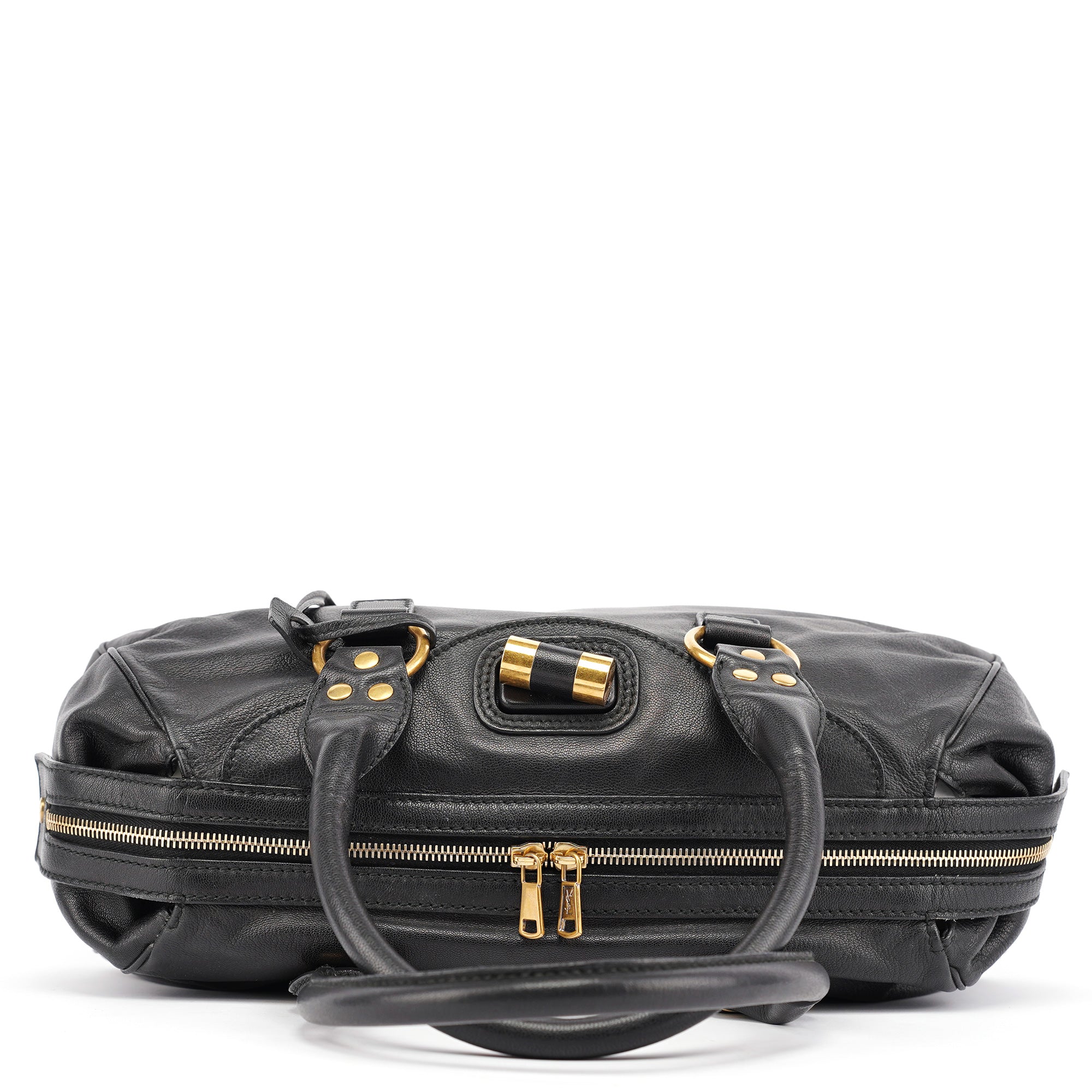 Yves Saint Laurent Black Calfskin Leather Muse Tote Bag