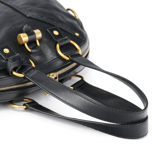 Yves Saint Laurent Black Calfskin Leather Muse Tote Bag