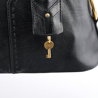 Yves Saint Laurent Black Calfskin Leather Muse Tote Bag