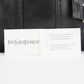 Yves Saint Laurent Black Calfskin Leather Muse Tote Bag
