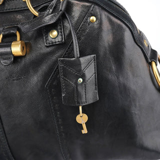 Yves Saint Laurent Black Calfskin Leather Muse Tote Bag