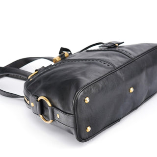 Yves Saint Laurent Black Calfskin Leather Muse Tote Bag
