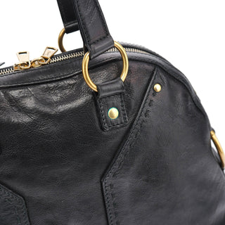 Yves Saint Laurent Black Calfskin Leather Muse Tote Bag