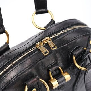 Yves Saint Laurent Black Calfskin Leather Muse Tote Bag