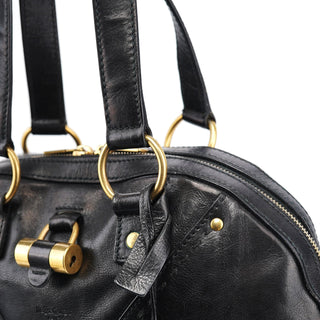 Yves Saint Laurent Black Calfskin Leather Muse Tote Bag