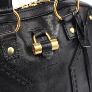 Yves Saint Laurent Black Calfskin Leather Muse Tote Bag