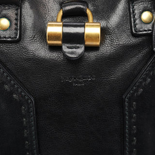Yves Saint Laurent Black Calfskin Leather Muse Tote Bag