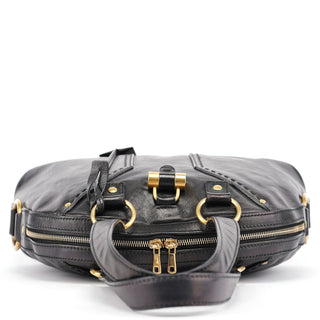 Yves Saint Laurent Black Calfskin Leather Muse Tote Bag