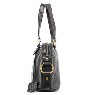 Yves Saint Laurent Black Calfskin Leather Muse Tote Bag