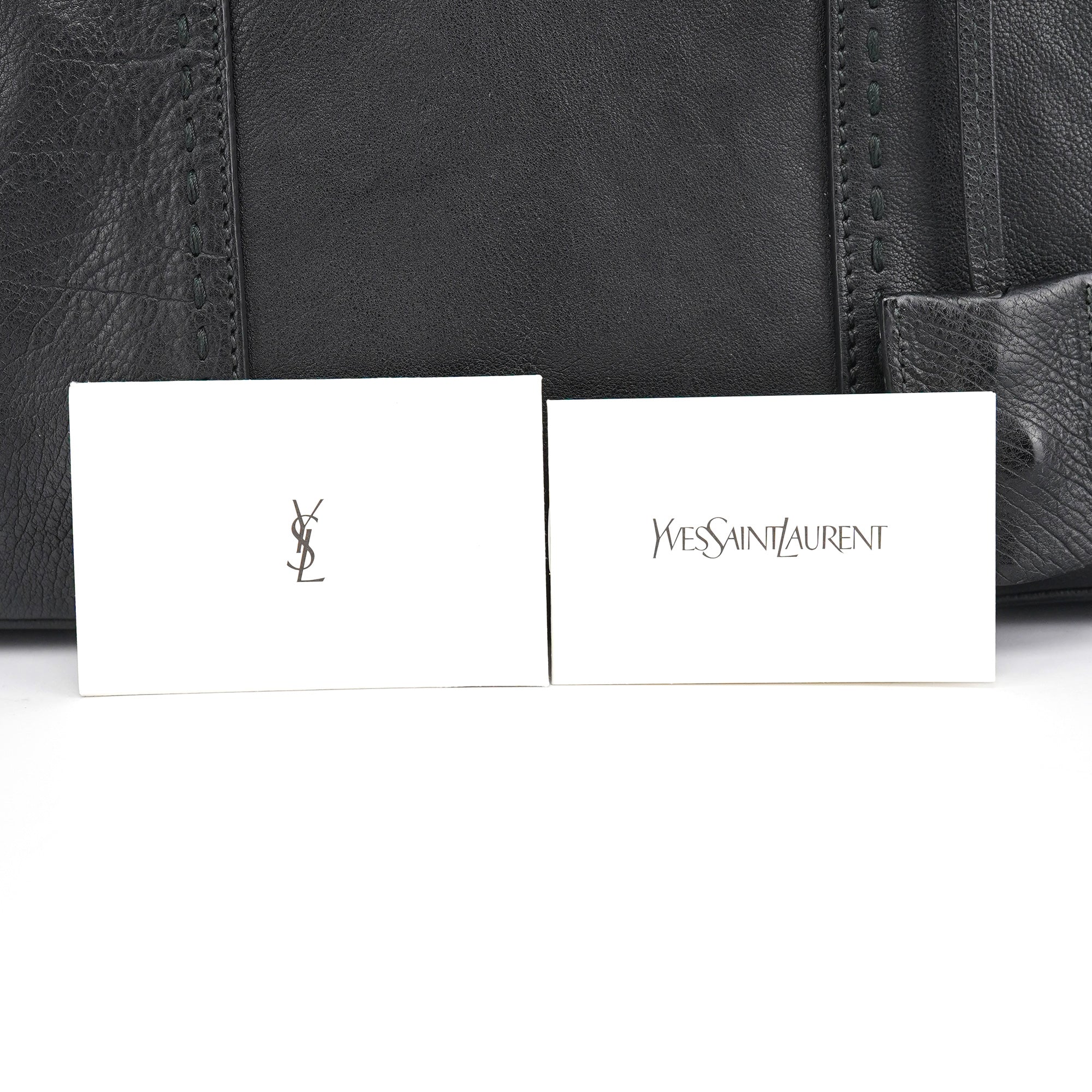 Yves Saint Laurent Black Calfskin Leather Muse Tote Bag