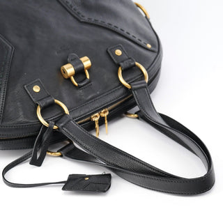 Yves Saint Laurent Black Calfskin Leather Muse Tote Bag