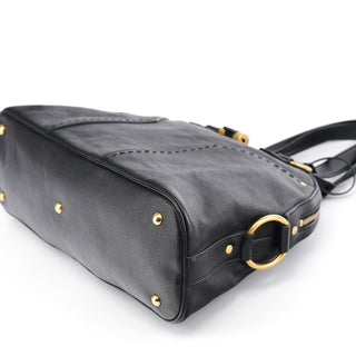 Yves Saint Laurent Black Calfskin Leather Muse Tote Bag