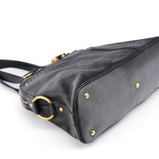 Yves Saint Laurent Black Calfskin Leather Muse Tote Bag