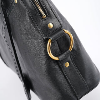 Yves Saint Laurent Black Calfskin Leather Muse Tote Bag