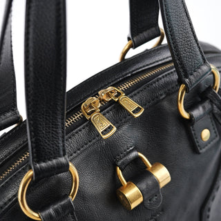 Yves Saint Laurent Black Calfskin Leather Muse Tote Bag