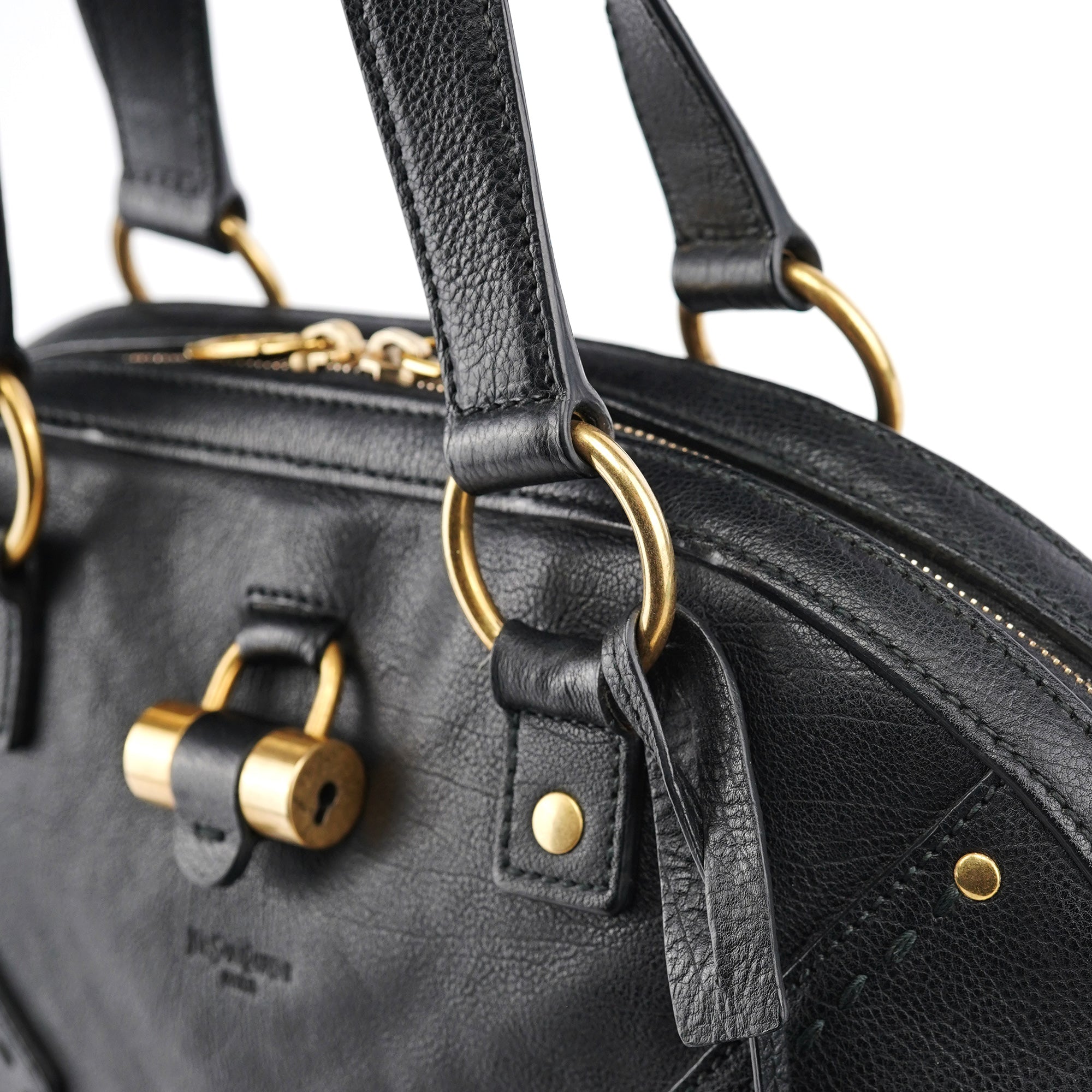 Yves Saint Laurent Black Calfskin Leather Muse Tote Bag