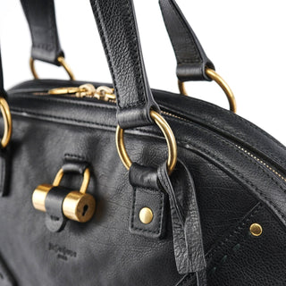 Yves Saint Laurent Black Calfskin Leather Muse Tote Bag