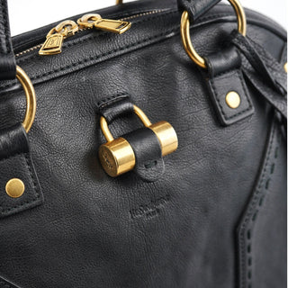 Yves Saint Laurent Black Calfskin Leather Muse Tote Bag