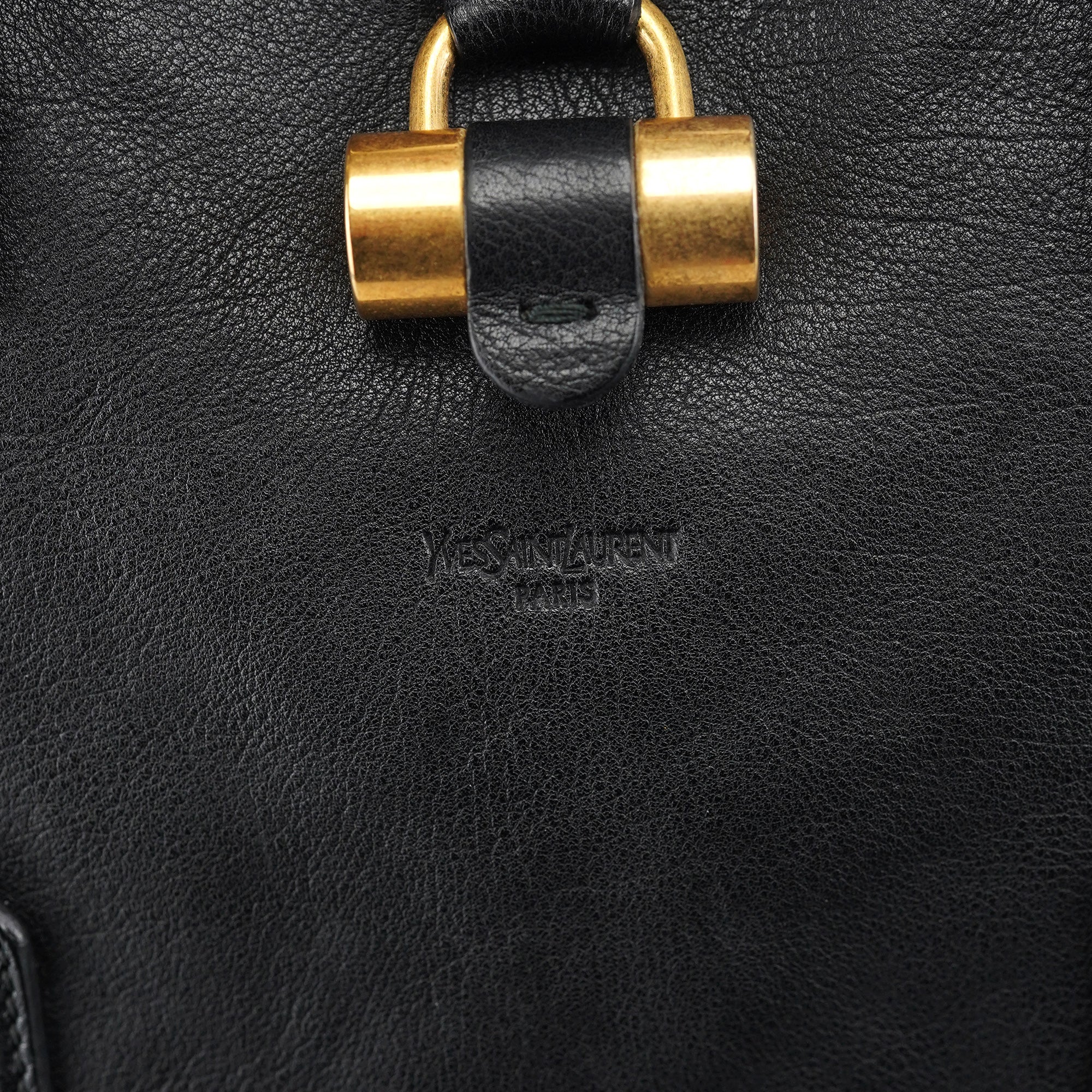 Yves Saint Laurent Black Calfskin Leather Muse Tote Bag