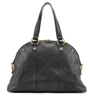 Yves Saint Laurent Black Calfskin Leather Muse Tote Bag