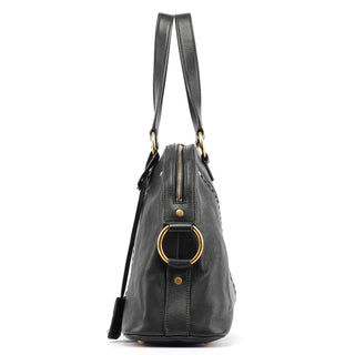Yves Saint Laurent Black Calfskin Leather Muse Tote Bag