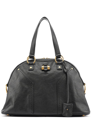 Yves Saint Laurent Black Calfskin Leather Muse Tote Bag