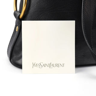 Yves Saint Laurent Black Calfskin Leather Muse Tote Bag