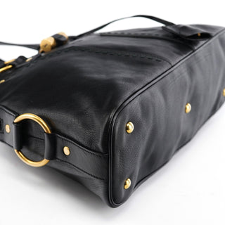 Yves Saint Laurent Black Calfskin Leather Muse Tote Bag