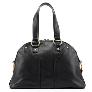 Yves Saint Laurent Black Calfskin Leather Muse Tote Bag